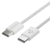 Ambrane 60W Type-C to Type-C Fast Charging Cable for Smartphones, Tablets, Laptops, iPhone 15 & other Type C devices, PD Technology, 480Mbps Data Sync, 1.2M (ABCC-60, Black/White)